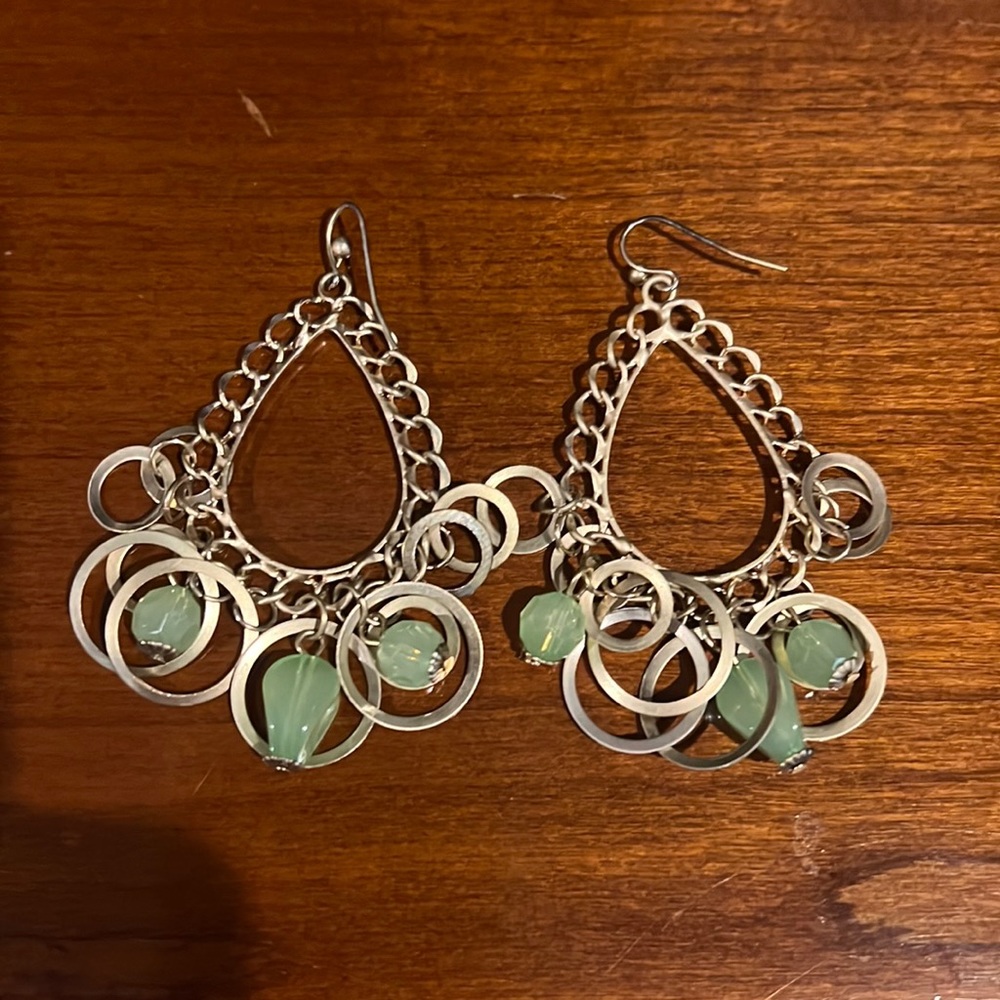 Gold colored hoop earrings